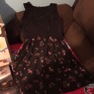 Black floral dress